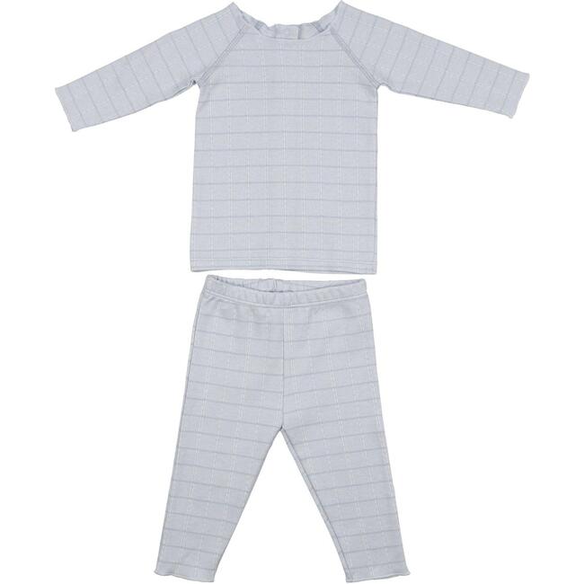 Raglan Sleeve Loungewear Set, Denim Blue