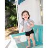 Ruffle Sleeve Striped Top With Bloomer, Black - Onesies - 2
