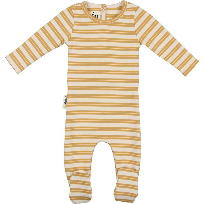 Horizontal Stripe Footie, Honey