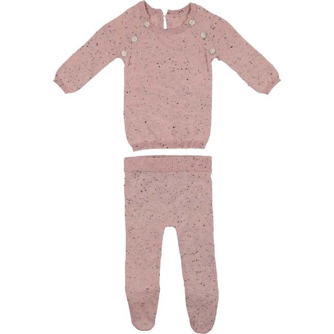 Heather Flecked 2-Piece Set, Flecked Mauve