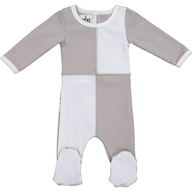 Patch Work Footie, Grey