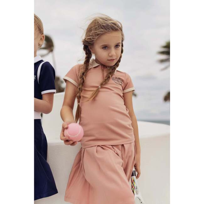 Girls Tennis Club 3-Quarter Sleeve Shirt, Mauve
