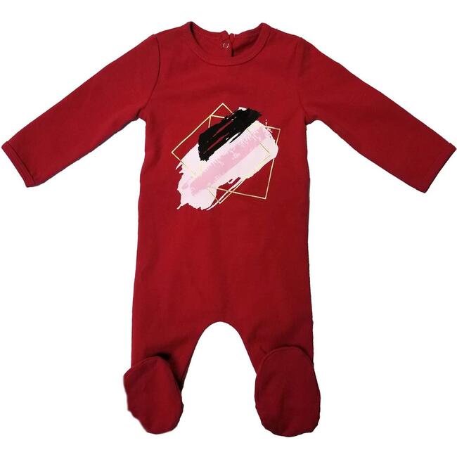 Paint Splatter Footie, Red