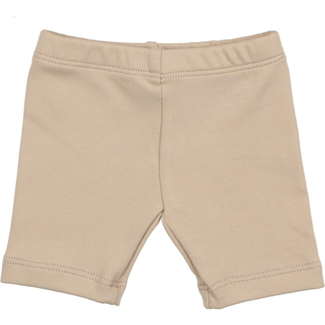 Horizontal Striped Short Leggings, Sand