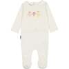 Fruity Friends Print Footie, White - Footie Pajamas - 1 - thumbnail
