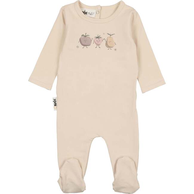 Fruity Friends Print Footie, Sand