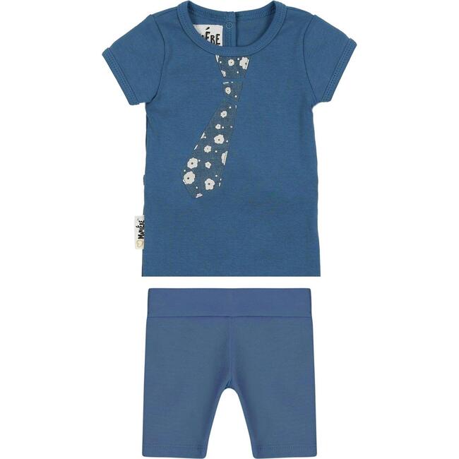 Fly Away Tie 2-Piece Top & Short Set, Royal Blue