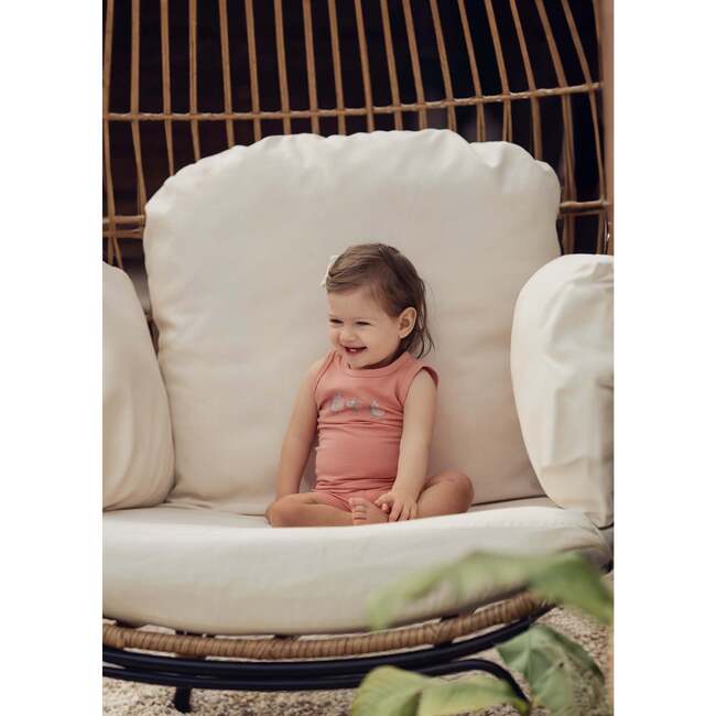 Fruity Friends Print 2-Piece Tank & Short Set, White