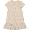 Printed Gauze Short Sleeve Dress, Mauve - Dresses - 1 - thumbnail