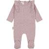 Petals & Polka Dots Footie, Mauve - Footie Pajamas - 1 - thumbnail
