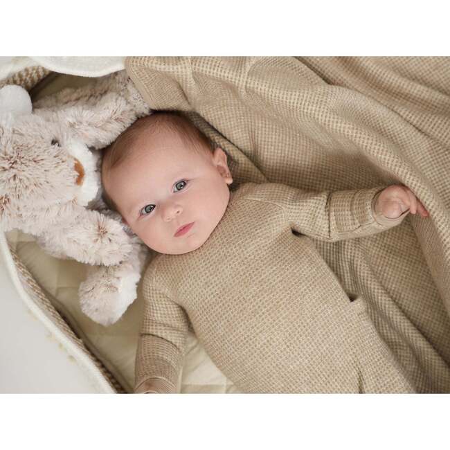 Girls Shimmer Waffle Footie, Black