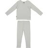 Directional Striped Raglan Sleeve Top & Pant Set, Sage - Mixed Apparel Set - 1 - thumbnail