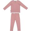 Directional Striped Raglan Sleeve Top & Pant Set, Strawberry - Mixed Apparel Set - 1 - thumbnail