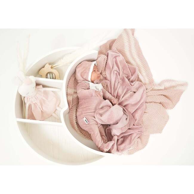 Embroidered Collar Footie, Lavender