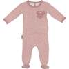 Cozy Pocket Footie, Pale Mauve - Footie Pajamas - 1 - thumbnail