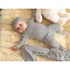Directional Striped Footie, Black - Footie Pajamas - 2