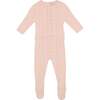 Pretty Pointelle Knit Footie, Peach - Footie Pajamas - 1 - thumbnail