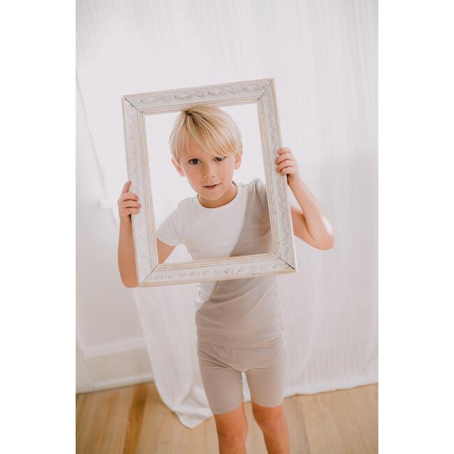 Diagonal Cording 2-Piece Top & Short Set, Black - Mixed Apparel Set - 3