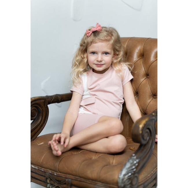 Color-Block Pocket Tee & Short Set, Black & White