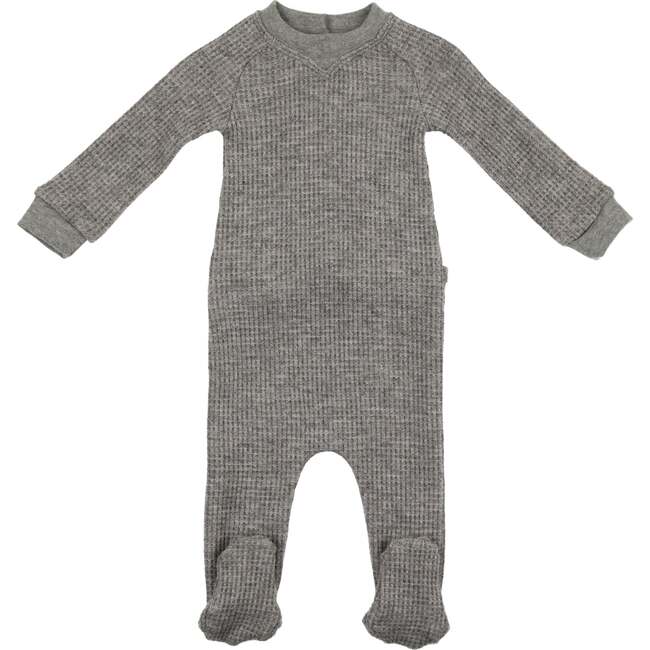 Boys Soft Waffle Footie, Grey