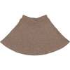 A-Line Short Skirt, Beige - Skirts - 3