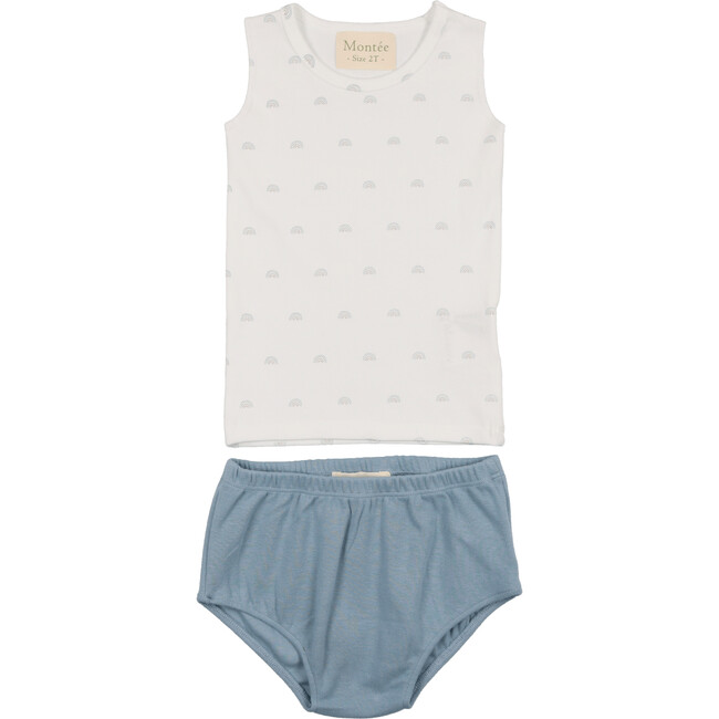 Boys Sleeveless Onesie & Bloomers Set, Blue