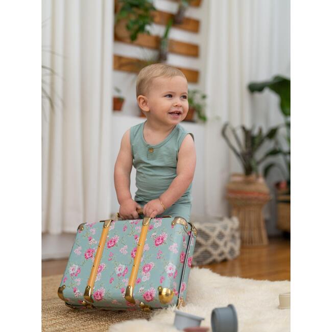 Button Tank & Short Set, Pewter