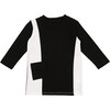 Colorblock Pocket 3-Quarter Sleeves Tee, Mauve & White - Shirts - 5 - thumbnail
