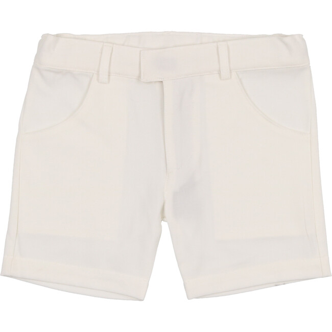 Boys Dress Shorts, White - Shorts - 1