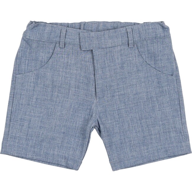 Boys Dress Shorts, Heathered Blue