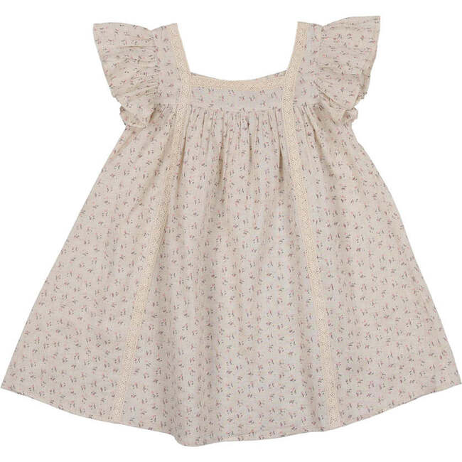 Lemon Blossom Flutter Sleeve Dress, Pink