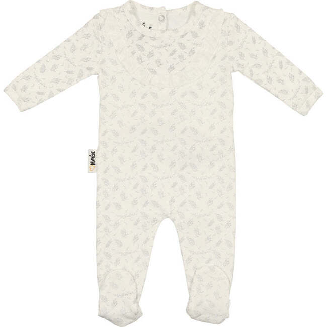 Leaves & Branches Footie, White