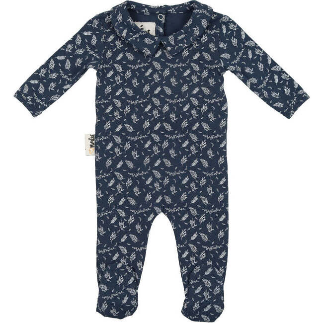 Leaves & Branches Footie, Blue