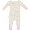 Eyelet Floral Footie, Pink - Footie Pajamas - 1 - thumbnail