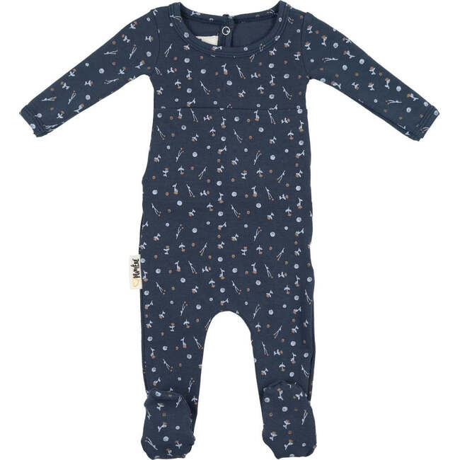 Berry Floral Footie, Blue