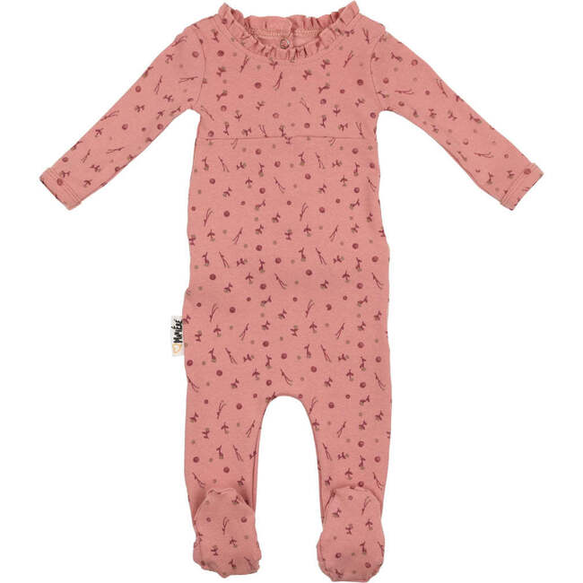 Berry Floral Footie, Rose