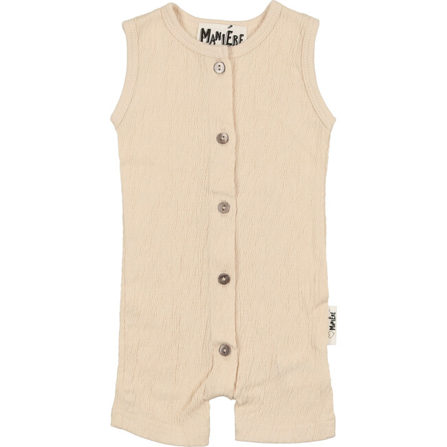 Gauze Romper, Cream
