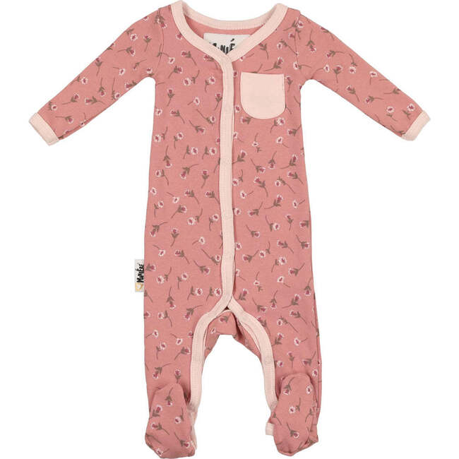 All Over Floral Footie, Mauve