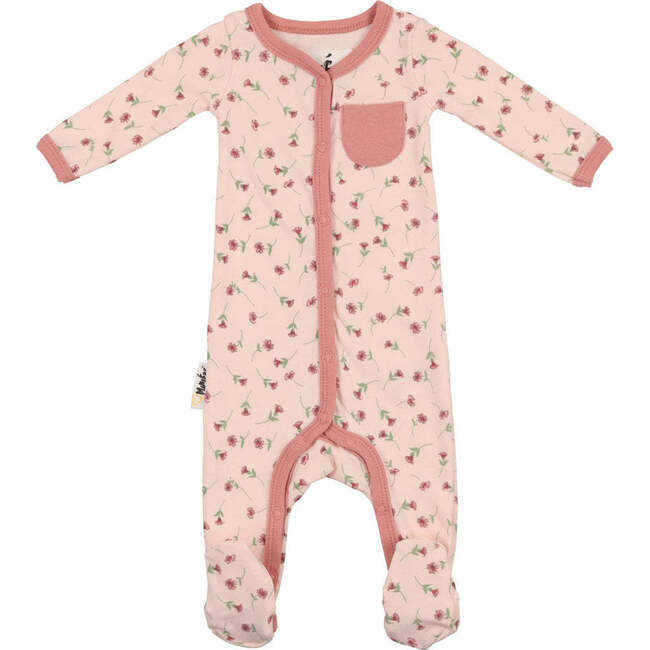 All Over Floral Footie, Pink
