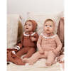 Eyelet Collar Footie, Rust - Footie Pajamas - 2 - thumbnail