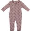 Winter Berries Round Neck Long Sleeve Footie, Mulberry - Footie Pajamas - 1 - thumbnail