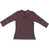 Unisex Montee Zipper Henley Shirt, Burgundy - T-Shirts - 1 - thumbnail