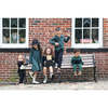 Couture Contrast Zip-Up with Fur Lined Hood, Forest Green & Black - Sweaters - 2