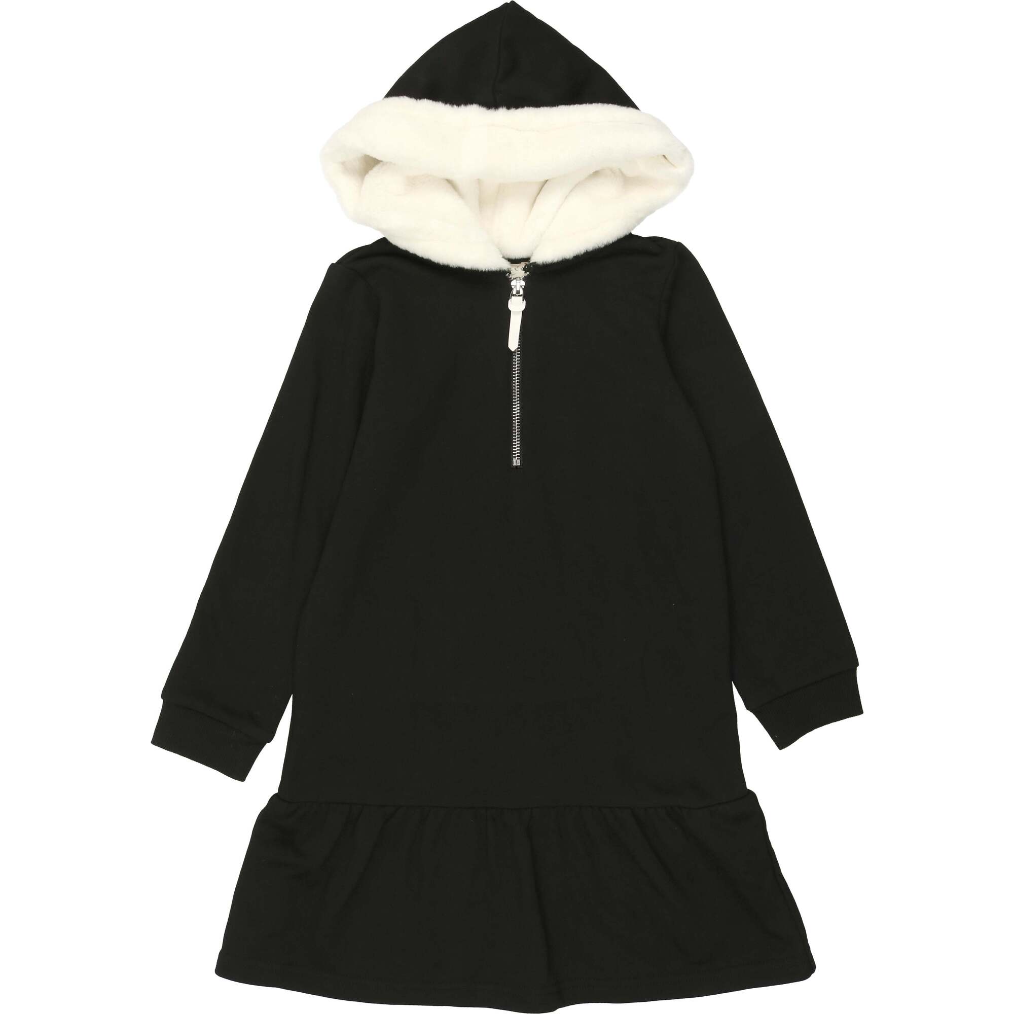 Fur Couture Hoodie Dress Black / 16Y