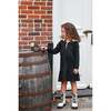 Couture Contrast Zip-Up with Fur Lined Hood Dress, Black - Dresses - 2