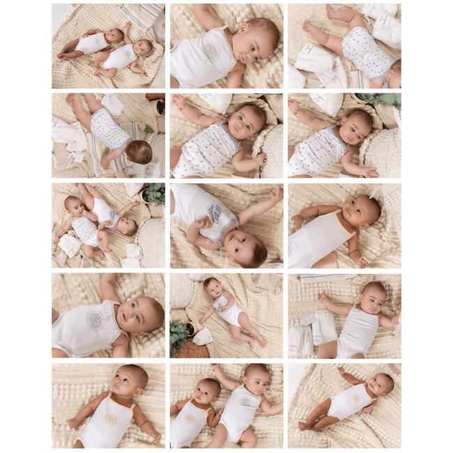 Sun Print Boys Onesies 3 Pack, White