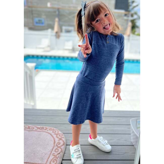 Asymmetrical Long Sleeve Henley Shirt, Beige