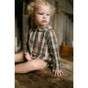 Preston Long Sleeve Bubble, Fall Plaid - Rompers - 1 - thumbnail