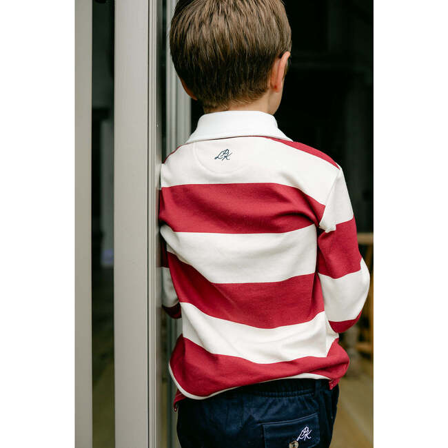 Reid Long Sleeve Polo, Rugby Stripe - T-Shirts - 4