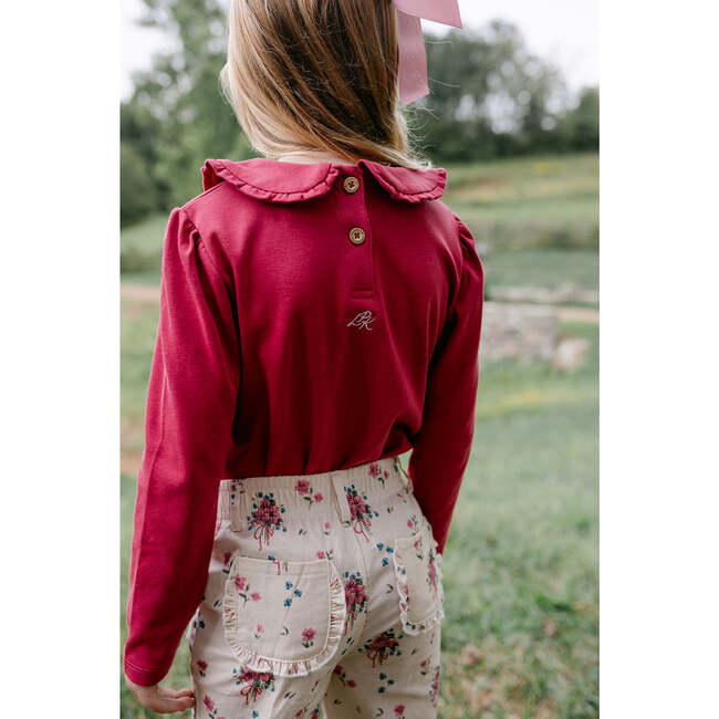 Laurel Long Sleeve Knit Tee, Raspberry